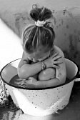 baby in tub ashamed exposed wants to disappear